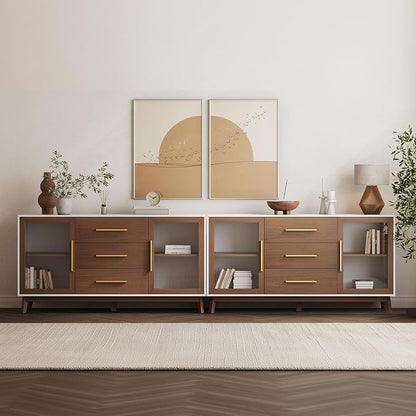 BELLEZE Set of 2 Sideboard Buffet, 60‘’ Console Table