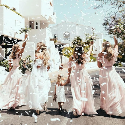 [6 Pack] 12 Inch Biodegradable White Confetti Poppers | Confetti Cannons for Wedding Celebration, Birthday PartyChristmas Eve and New Year Celebration