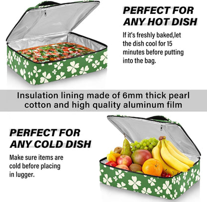 Casserole Carriers for Hot or Cold Food Reusable Casserole Dish Carrier Insulated Thermal Large Capacity Durable Perfect for Party Camping Family Gatherings Yellow Fish
