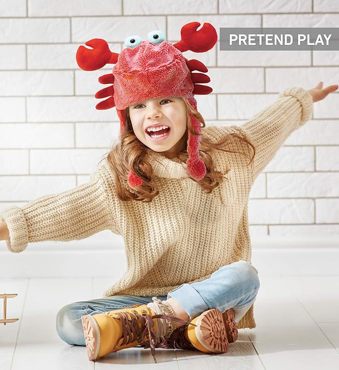 Puzzled DolliBu Plush Hat - Super Soft Warm Hat With Ear Flaps, Cozy Fleece Winter Hat For Kids & Teens - One Size