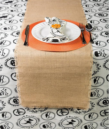 DII Jute Burlap Collection Kitchen Tabletop, Table Runner, 15x48, Solid Natural