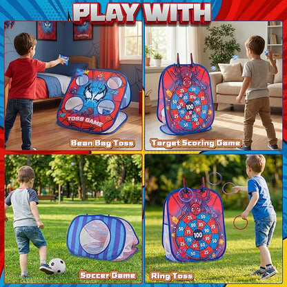 Bean Bag Toss Game for Kids - Cornhole Board Outdoor Toys for Toddlers -Party Activities Carnival Outside Yard Backyard Beach Lawn Games Toy for Kid Boys Girls Age 3 4 5 6 7 8 Year Old Birthday Gifts