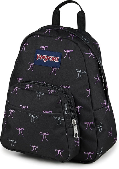JanSport Half Pint Mini Backpack, 10.2 L - Durable Mini Bag Purse with Adjustable Shoulder Straps, Single Main Compartment, Zippered Stash Pocket, Bad Bows