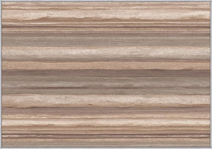 Natural Stripe Rustic Area Rug, Beige Brown Pattern Carpet, Washable Non Slip Low Pile Soft Thin, Living Room Bedroom Dining Room Home Decor Mat 3x5ft(Small)
