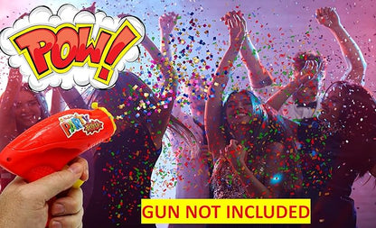 JA-RU Confetti Poppers Refills (24 Packs) – Refill Cartridges Compatible with JA-RU Confetti Popper Gun, Multicolored Confetti, Bulk Party Celebration Supplies | 956-24s