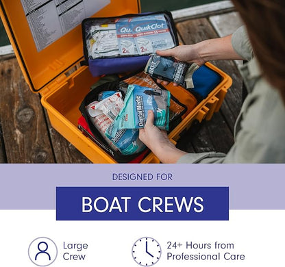 Adventure Medical Kits Marine Series Medical Kit - 3500 - Boat First Aid Kit For Large Crews 24 Hours From Care - Includes Emergency Medical Supplies Like Bandages, Medicine, Guide Book & More