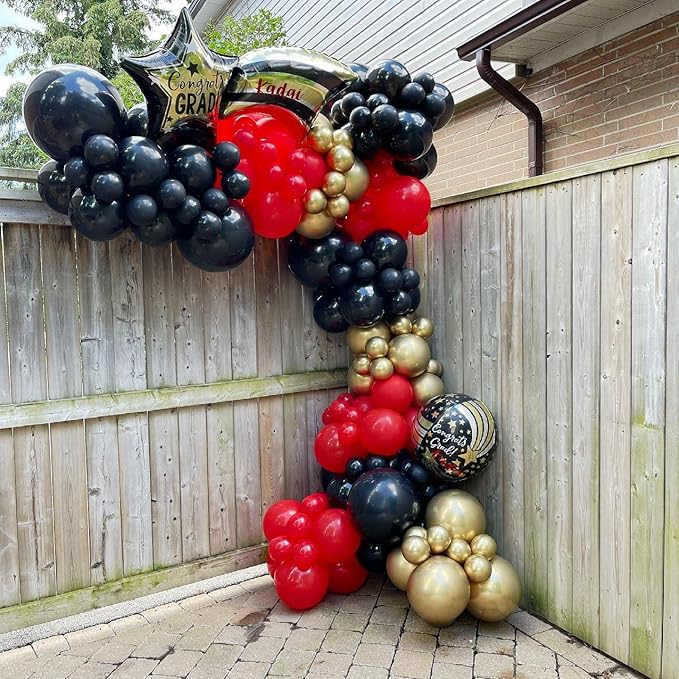 Red Balloon Garland Arch Kit - 110pcs Matte Latex Balloons in 5/10/12/18 Inch Sizes for Birthdays, Weddings, Holidays