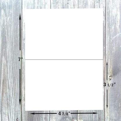 Hamilco White Cardstock Thick Paper - 3 1/2 x 4 7/8" Blank Folded Small A1 Cards - Greeting RSVP Invitations Stationary - Heavy weight 80 lb Card Stock for Printer - 100 Pack