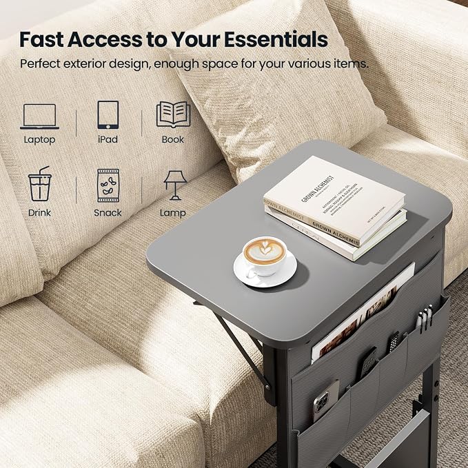 HLDIRECT C Shaped End Table