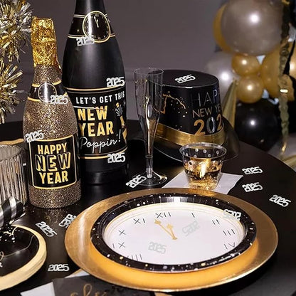 2025 Confetti 1.8 Ounces/750PCS New Year's Eve Glitter Table Confetti Centerpiece for New Years Graduation Decorations Class of 2025 Birthday Baby Shower Wedding (Silver)