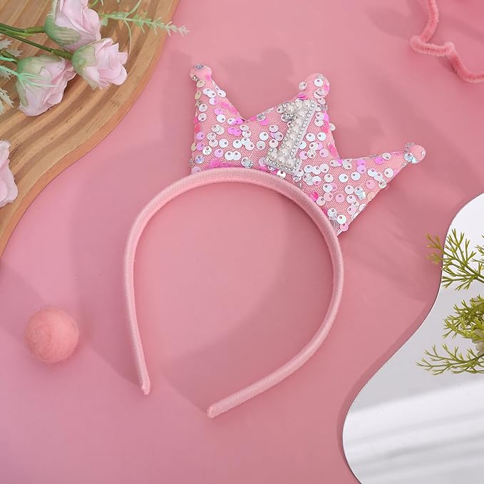 Pink Birthday Headband For Princess