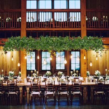 DearHouse 84 Feet 12 Strands Artificial Ivy Leaf Plants Vine Hanging Garland Fake Foliage Flowers Home Kitchen Garden Office Wedding Wall Decor, Green