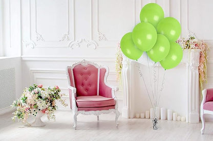 Treasures Gifted Lime Green Balloons Pack of 100 - Light Green Balloons - Latex Party Decorations - Neon Apple Green 12 Inch Matte