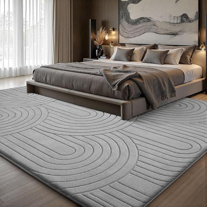 Sour Lemon 8x10 Area Rugs for Living Room, Soft Large Area Rug Modern Annualrings Rugs Machine Washable Area Rug, Non-Slip Rug Carpet for Bedroom Under Dining Table Home Office Decor