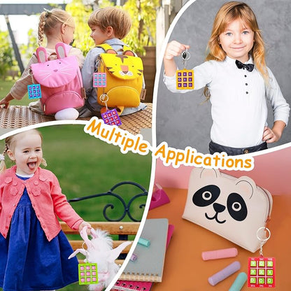 24PCS Tic Tac Toe Game Birthday Summer Party Favors Goodie Bags Stuffers for Kids 3-5 4-8 8-12 Classroom Treasure Chest Carnival Prize Box Toys Bulk Keychain Pinata Filler Return Gifts for Girl Boy