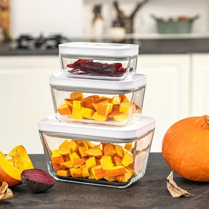 ZWILLING Fresh & Save 3-pc Glass Food Storage Container, Meal Prep Container- Assorted Sizes