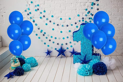 Treasures Gifted Matte Royal Blue Balloons 72 Pack - Premium Navy Blue Balloons - 12 Inch Latex Party Decorations - Party Supplies - Globos Azul
