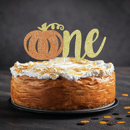 Pumpkin One Cake Topper Little Pumpkin 1st Birthday Cake Topper for Pumpkin 1st Birthday Cake Decorations