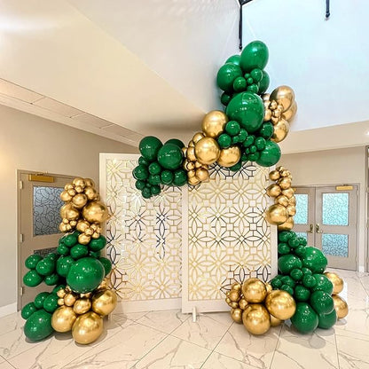 Dark Green Balloons 12 inch, Forest Green Latex Balloon 50pcs Party Balloons for Christmas Jungle Football Tropical Safari Birthday Party Decorations