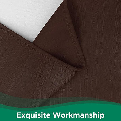 Biscaynebay Wrap Around Bed Skirts for Twin & Twin XL Beds Short Drop of 12", Brown Adjustable Elastic Dust Ruffles Easy Fit Wrinkle Resistant Silky Luxurious Fabric Machine Washable
