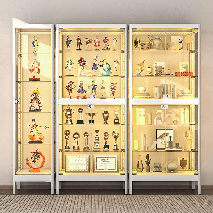 6-Tier Glass Display Cabinet