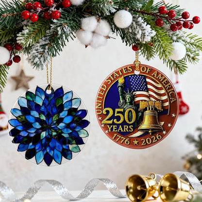 Mandala Ornament | Christmas Ornaments, Christmas Decorations, Hanging Ornaments for Tree, Holiday Decor Gift | Housewarming Gifts & Gifts for Friends,Family or Art Lovers | Gift Exchange Ideas