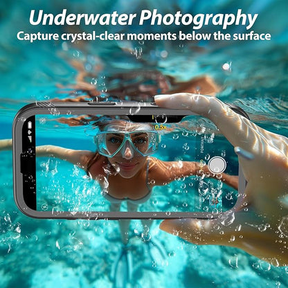 SPORTLINK for iPhone 17 Pro Max Case, IP68 Waterproof Military Protective Full Body Heavy Duty Shockproof 360 Sealed Dustproof with Camera Screen Protector Cover for i Phone 17 Pro Max 6.9" M/Black