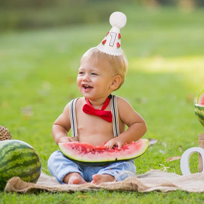 Watermelon 1st Birthday Hat - Sweet Birthday Party Decorations,One in a Melon Birthday Party Crown,Photo Prop (mini)