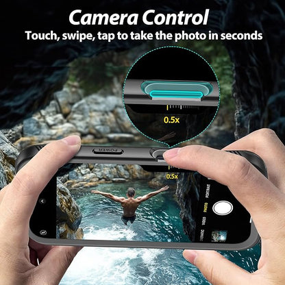 SPORTLINK for iPhone 16 Pro Max Case - IP68 Waterproof Military Protective Full Body Heavy Duty Shockproof 360 Sealed Dustproof with Camera Screen Protector Cover for i Phone 16 Pro Max 6.9" Black