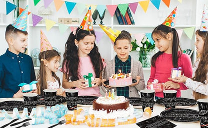 168Pcs Stars Birthday Party Supplies Outer Space Theme Paper Party Decorations Galaxy Plates and Napkins Tableware Set for Boys Baby Shower Night Sky Galaxy Theme Birthday Decor