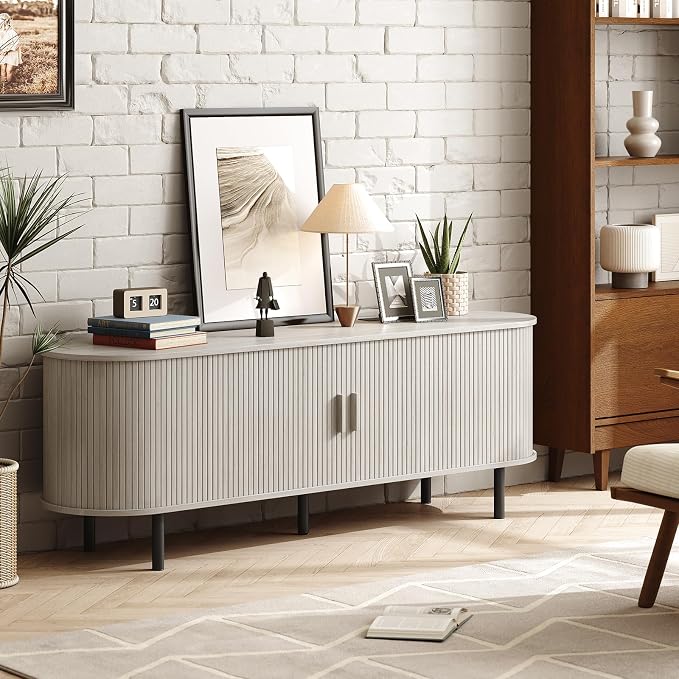 ONBRILL 63" TV Stand with Power Outlet