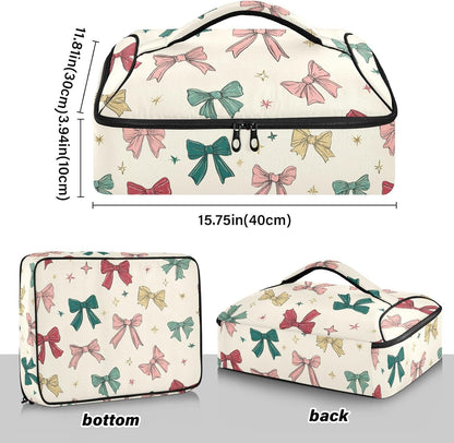 Casserole Carriers for Hot or Cold Food Reusable Casserole Dish Carrier Insulated Thermal Large Capacity Durable Perfect for Party Camping Family Gatherings Yellow Fish