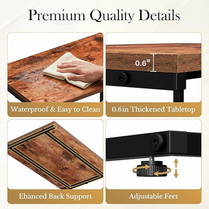 SUPER DEAL Nesting Tables Set of 3, Industrial C Shaped End Table Stackable