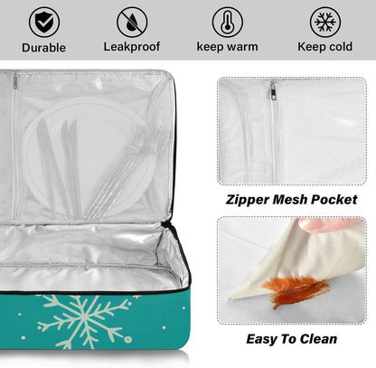 Casserole Carriers for Hot or Cold Food Reusable Casserole Dish Carrier Insulated Thermal Large Capacity Durable Perfect for Party Camping Family Gatherings Yellow Fish