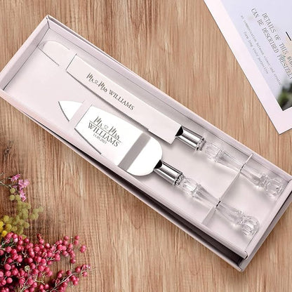AW BRIDAL Personalized Wedding Cake Knife and Server Set, Bridal Cake Cutting Set Wedding Gift Pie Cutter Cake Knife for Parties Events//DK2201CPP05//