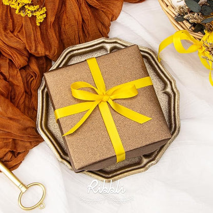 Ribbli Double Faced Maize Yellow Satin Ribbon,3/8” x Continuous 25 Yards,Use for Bows Bouquet,Gift Wrapping,Floral Arrangement