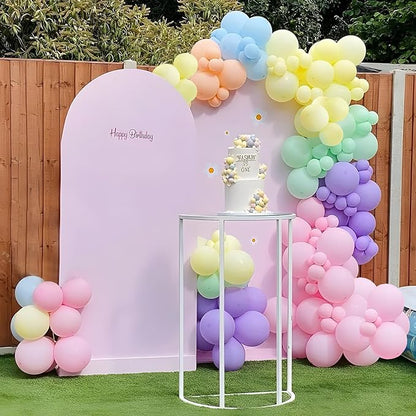 Pastel Balloon Arch Garland Kit - 131Pcs Rainbow Balloon Arch Kit - Birthday Balloons, Macaron Pink Yellow Blue Purple Balloons for First Birthday Baby Shower Wedding Party Decorations