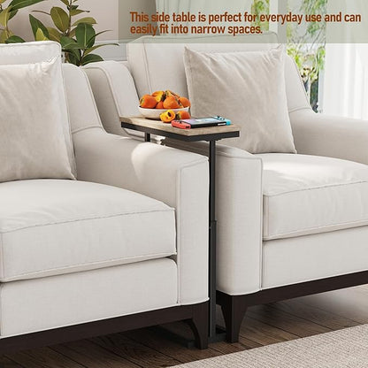 TUTOTAK End Table, Side Table, Tall Couch Table, Sofa Table, Living Room