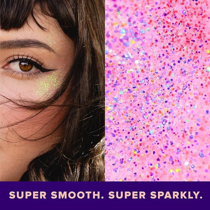 UNICORN SNOT Holographic Face Glitter & Body Glitter Gel | Holiday Glitter Makeup: Stocking Stuffers & Christmas Gift | Hair Glitter, Vegan & Cruelty Free, 1.7 oz Pink Glitter (Flamingo)
