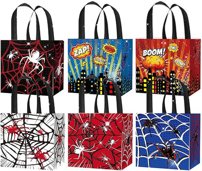 Roaring Good Time Spider Party Favor Gift Bags Spider Birthday Decoration Favor Bags Boxes Party Candy Bags Car Goodie Gift Treat Bags Themed Birthday Party Supplies