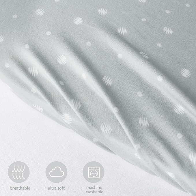 Bassinet Sheets Fit for RONBEI, Arm's Reach Clear-Vue, Cambria, Mini Ezee Co-Sleeper, Chicco LullaGo Nest Bassinet, Fit for 18"x32" Rectangle Bassinet Mattress Pad, Ultra Soft & Super Stretchy-2 Pack