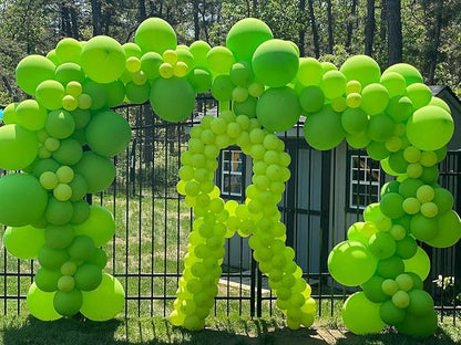 Lime Green Balloons 110Pcs Garland Arch Kit - Light, Matte, Economy Size -, item(mat: 5/10/12/18inch)-Perfect for Baby Showers & Birthday Parties - ejungle Dinosaur Party Decoration strokes