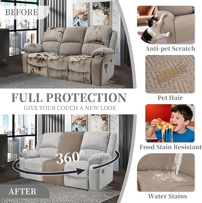 100% Waterproof Sectional Recliner Couch Covers