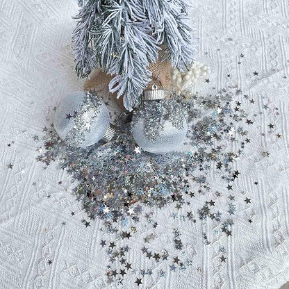 60g Star Confetti Glitter Star Table Confetti, Metallic Foil Star Glitter, Table Decorations for Party Wedding birthday graduation Decorations(Glitter Silver and Multicolor Set, 10mm and 6mm)