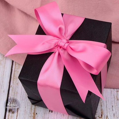 Ribbli Hot Pink Double Faced Satin Ribbon,1” x Continuous 25 Yards,Use for Bows Bouquet,Gift Wrapping,Floral Arrangement