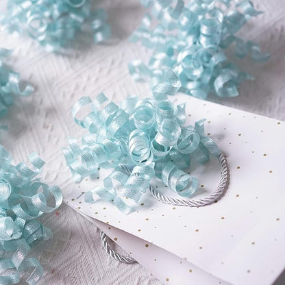 self-Adhesive Curly Ribbon for Gift Wrapping - Elegant Bows for Gift Wrapping, Presents, Paper Bag, Baby Shower Favors, Wrapping Accessories, Wedding Decor (Mint Green)