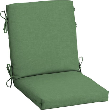Arden Outdoor Midback Chair Cushion, 18 x 16.5, Moss Green Leala