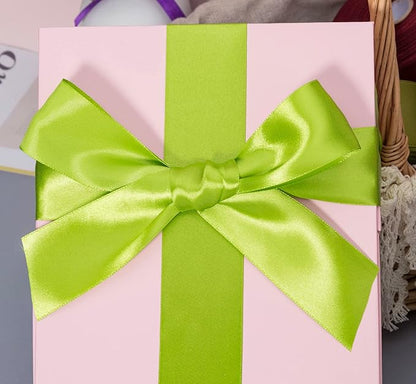 YASEO 1 1/2 Inch Apple Green Solid Satin Ribbon, 50 Yards Craft Fabric Ribbon for Gift Wrapping Floral Bouquets Wedding Party Decoration