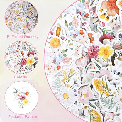Rngmsi Wildflower Party Confetti - 240PCS Scatter Paper Table Decor for Baby Shower, Wedding, Bridal Shower - Floral Flowers Decoration Supplies