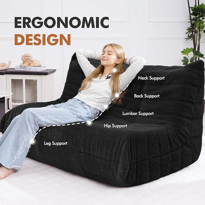 Bean Bag Loveseat Chair Big Sofa Beanbag Chair